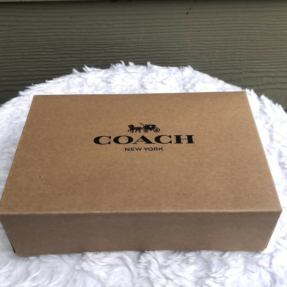 NEW COACH X-Small Paper Gift Box for Wallet - Size 6.5"x4.5"x2" - BROWN Color